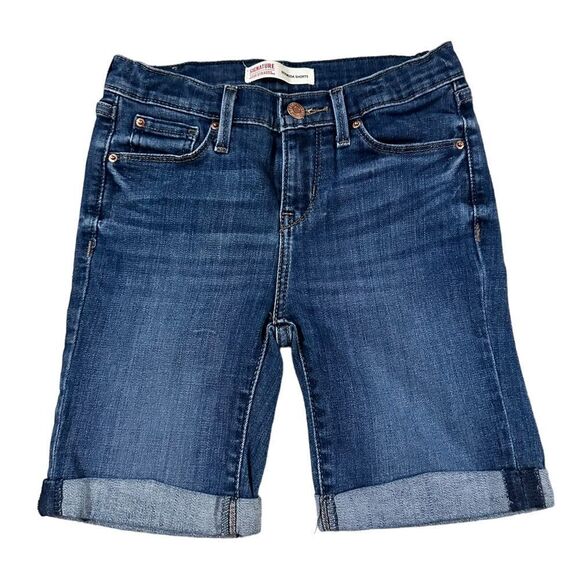 Levi’s ~ Girls Denim Bermuda Shorts ~ adjustable waistband ~ size 10 - Picture 1 of 9